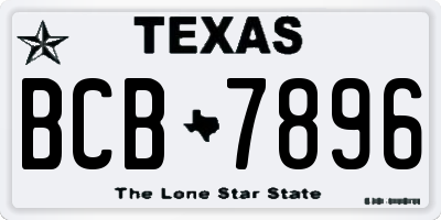 TX license plate BCB7896