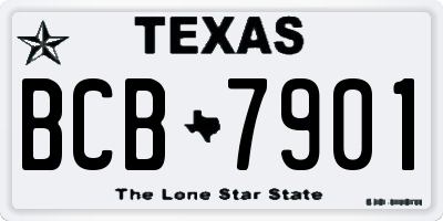 TX license plate BCB7901