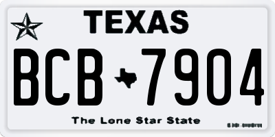 TX license plate BCB7904