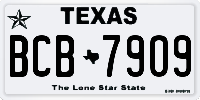 TX license plate BCB7909