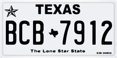 TX license plate BCB7912