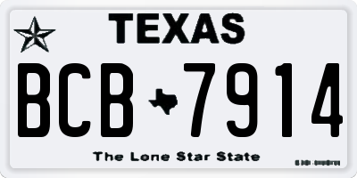 TX license plate BCB7914