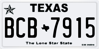 TX license plate BCB7915