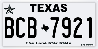 TX license plate BCB7921