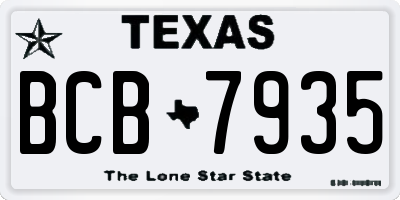 TX license plate BCB7935