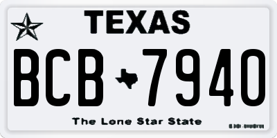 TX license plate BCB7940