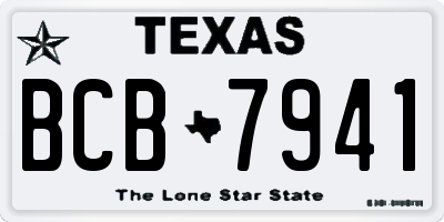 TX license plate BCB7941