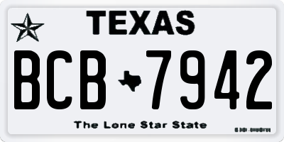 TX license plate BCB7942