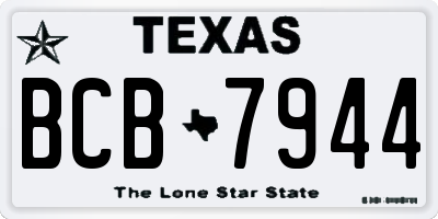 TX license plate BCB7944