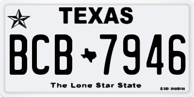 TX license plate BCB7946