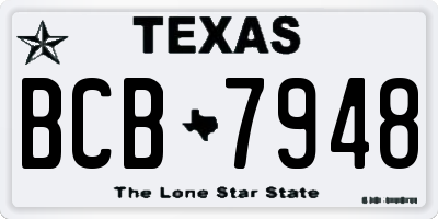 TX license plate BCB7948