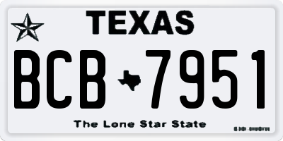 TX license plate BCB7951
