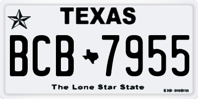 TX license plate BCB7955