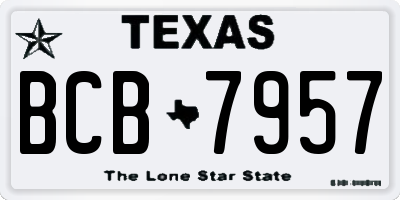 TX license plate BCB7957