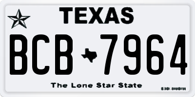 TX license plate BCB7964
