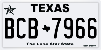 TX license plate BCB7966