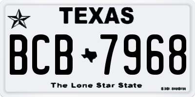 TX license plate BCB7968