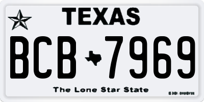 TX license plate BCB7969
