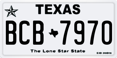 TX license plate BCB7970