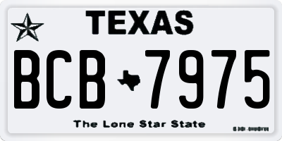 TX license plate BCB7975