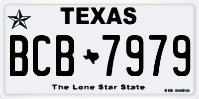 TX license plate BCB7979