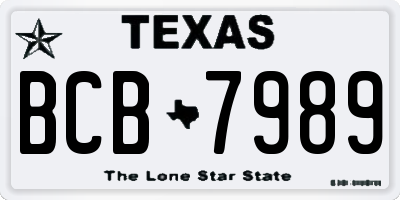 TX license plate BCB7989