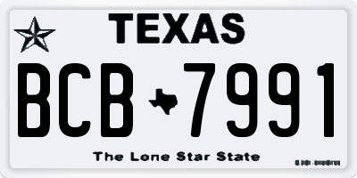 TX license plate BCB7991