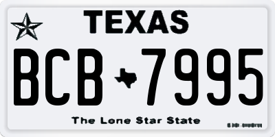 TX license plate BCB7995