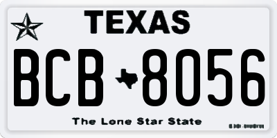 TX license plate BCB8056