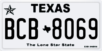 TX license plate BCB8069