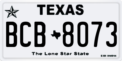 TX license plate BCB8073
