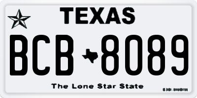 TX license plate BCB8089