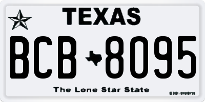 TX license plate BCB8095