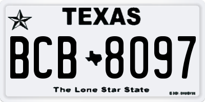 TX license plate BCB8097