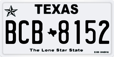 TX license plate BCB8152