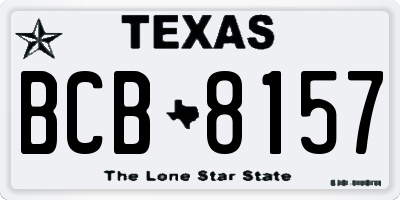 TX license plate BCB8157