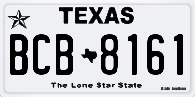 TX license plate BCB8161