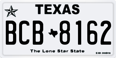 TX license plate BCB8162