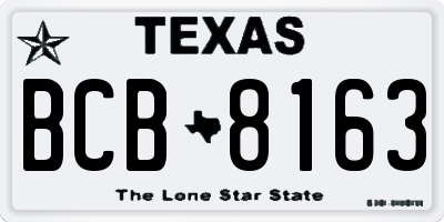 TX license plate BCB8163