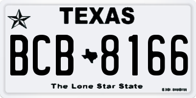 TX license plate BCB8166
