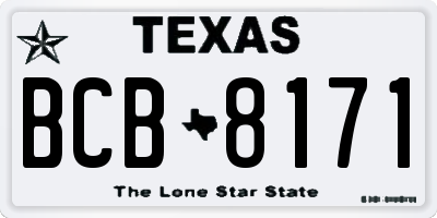 TX license plate BCB8171