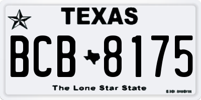 TX license plate BCB8175