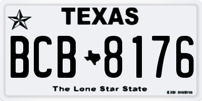 TX license plate BCB8176