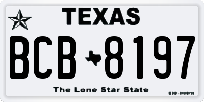 TX license plate BCB8197