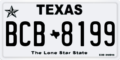 TX license plate BCB8199
