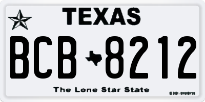 TX license plate BCB8212