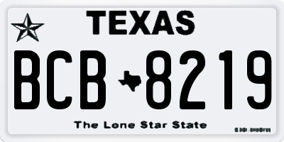 TX license plate BCB8219