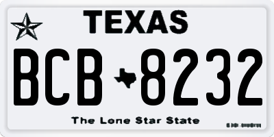 TX license plate BCB8232