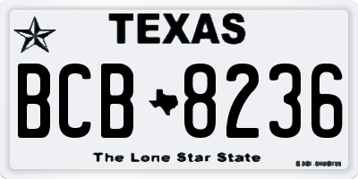 TX license plate BCB8236