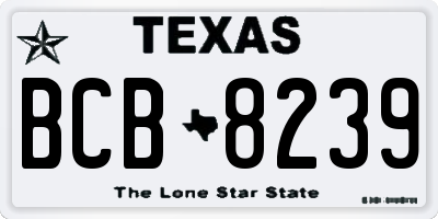 TX license plate BCB8239